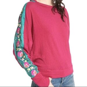 We The Free Wallflower Pullover Sweater Pink Size Medium